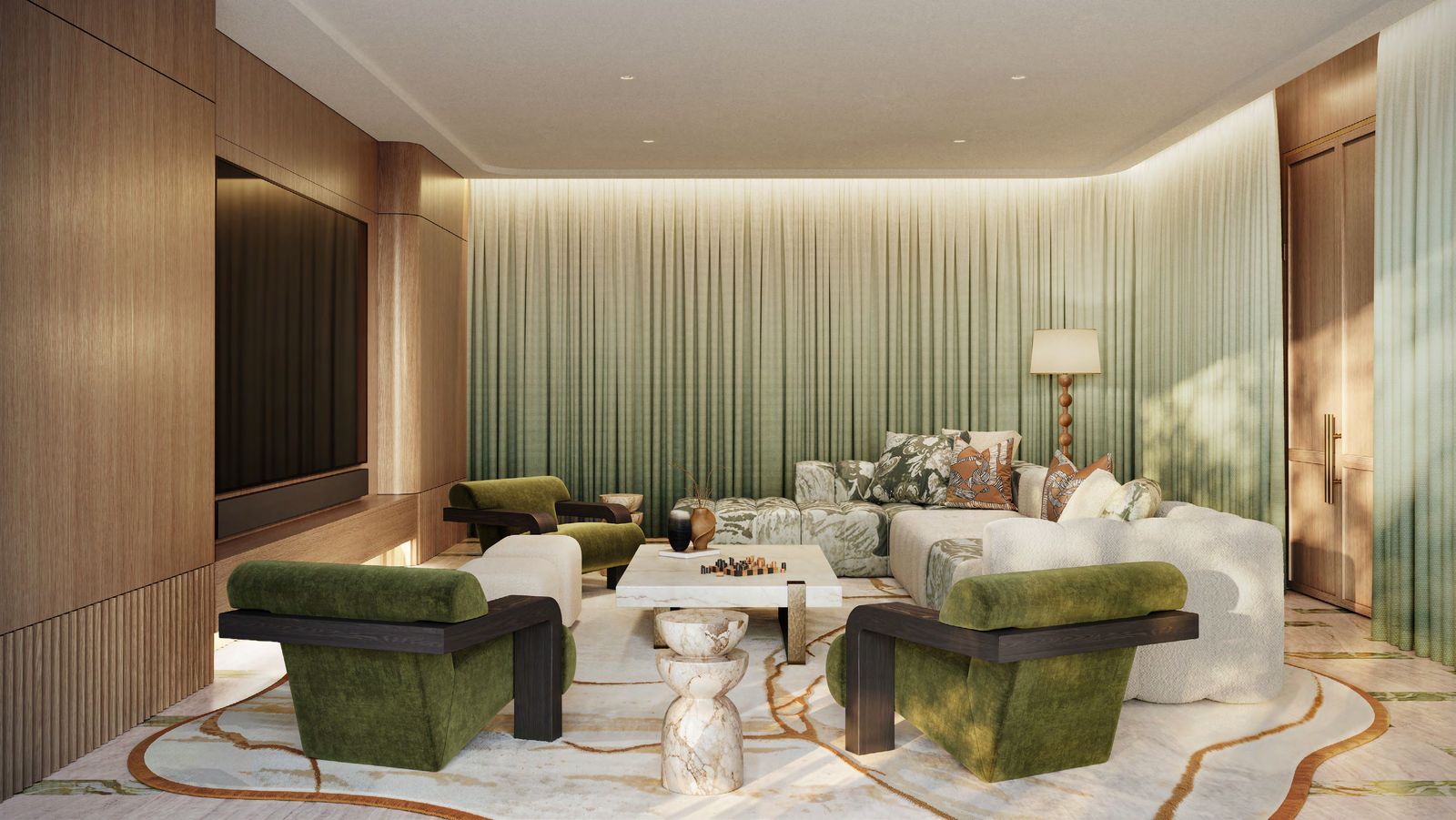 The Solaya private cinema for residents