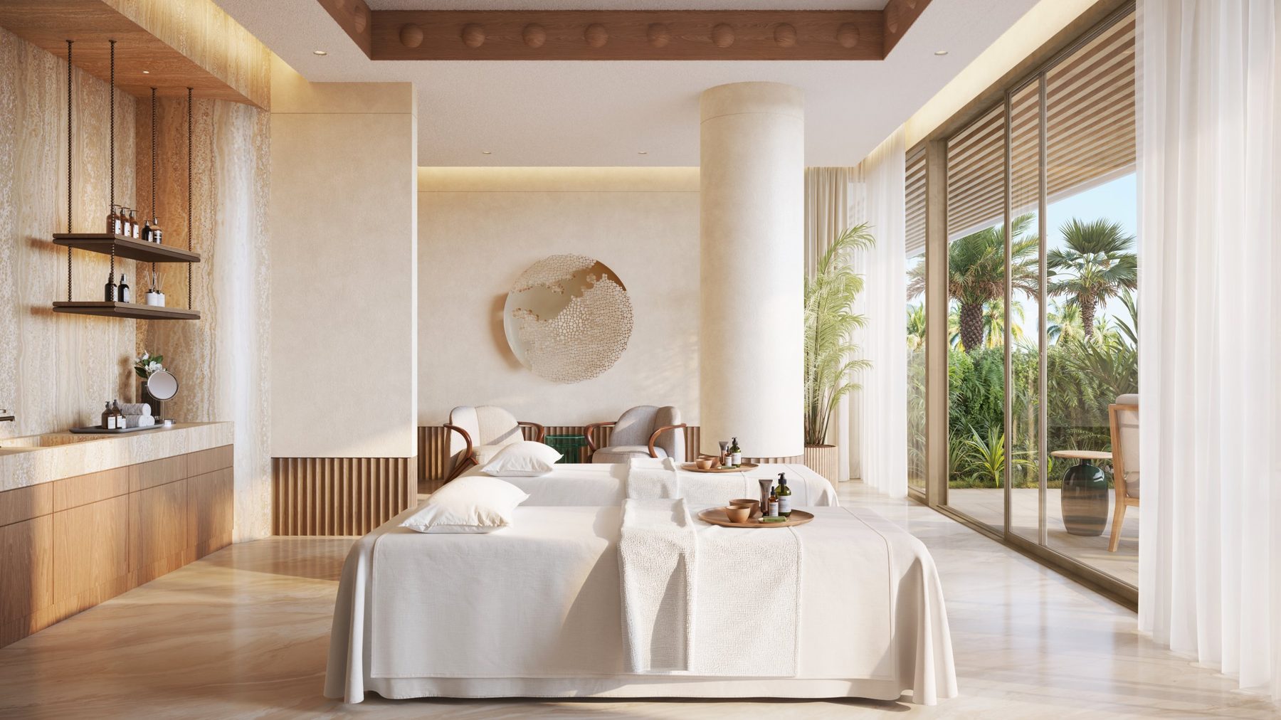 A Solaya spa treatment room