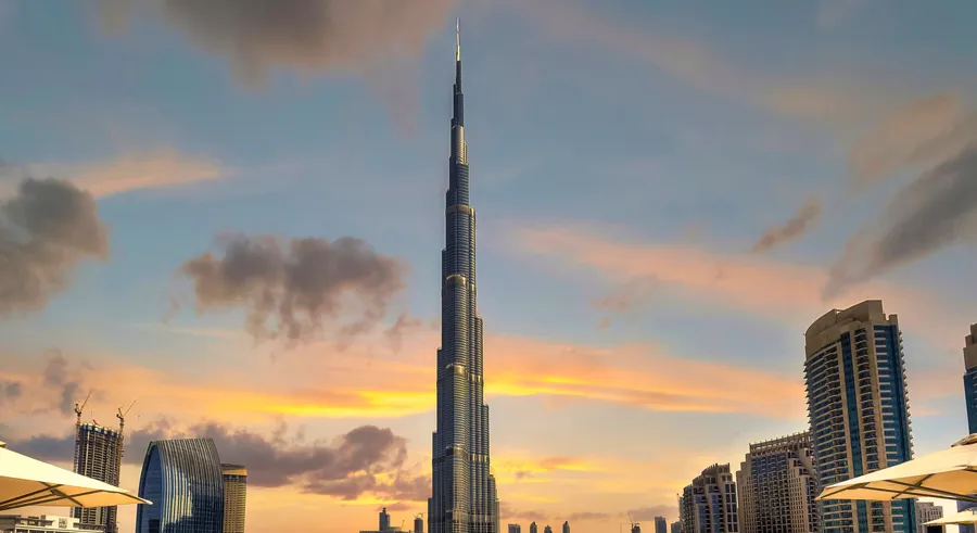 Burj Khalifa at sunset